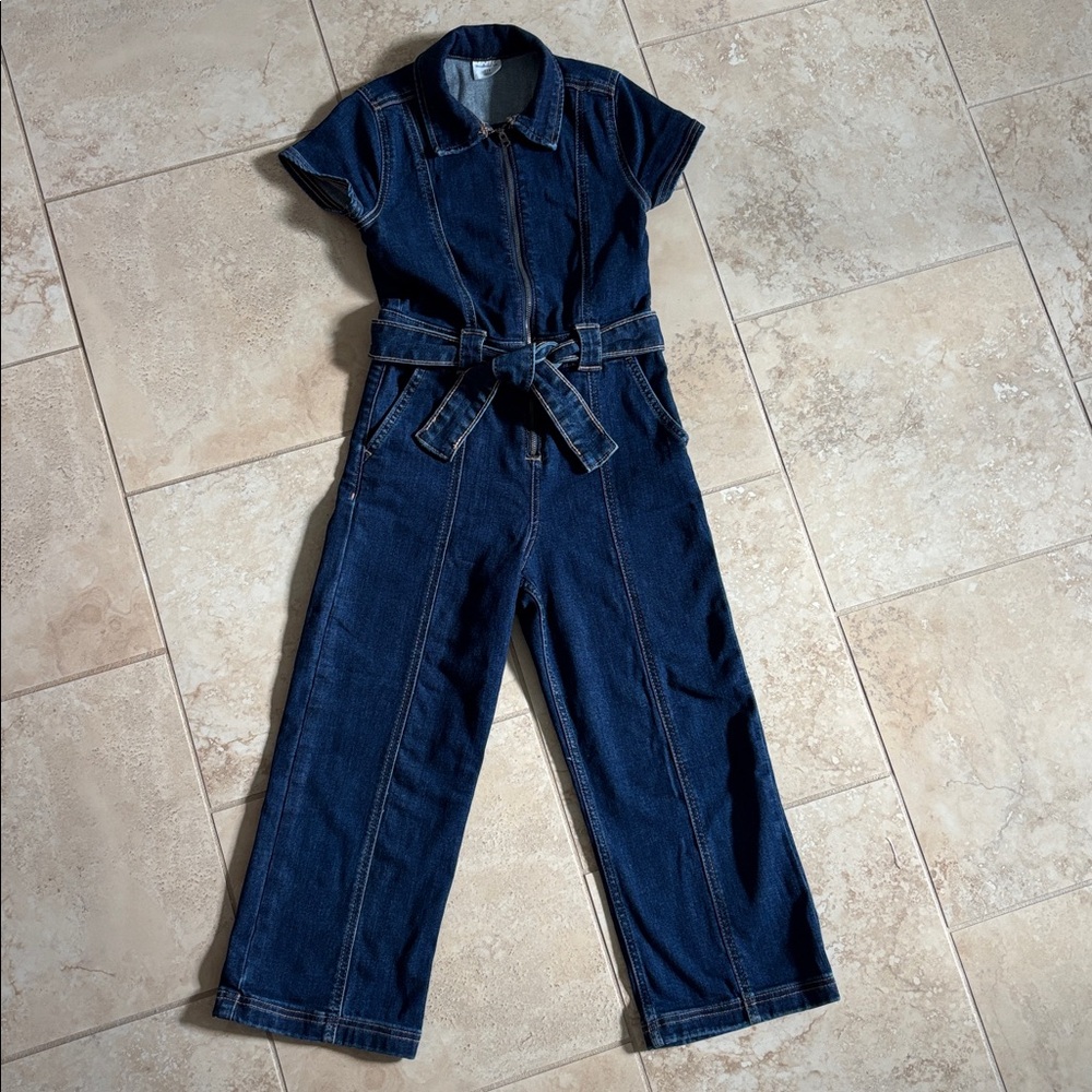EUC abercrombie kids denim jumpsuit, size 7/8